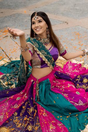 Embroidered Organza Saree for Reception